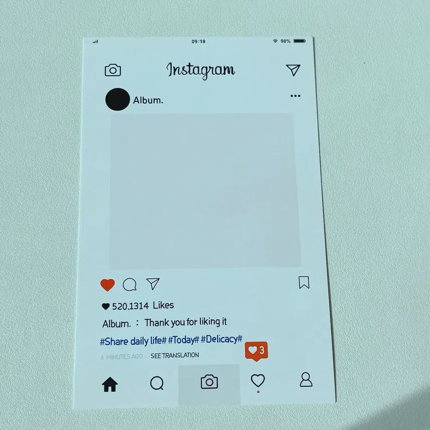 [BUNJANG] Instagram Backing Paper / 인스타 뒷대지