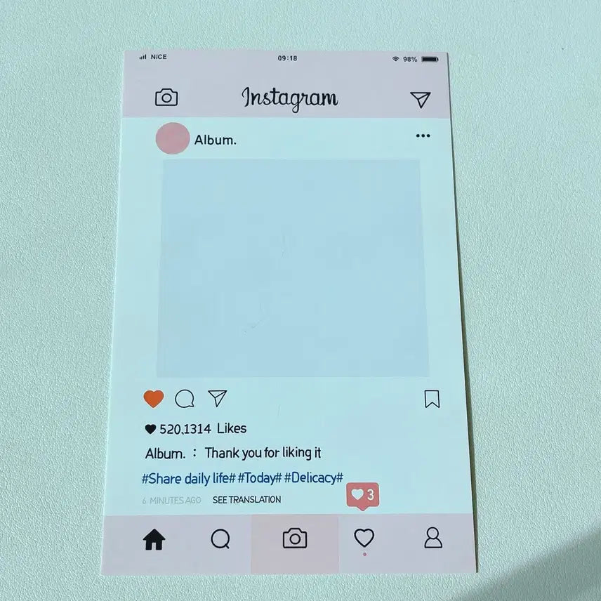 [BUNJANG] Instagram Backing Paper / 인스타 뒷대지