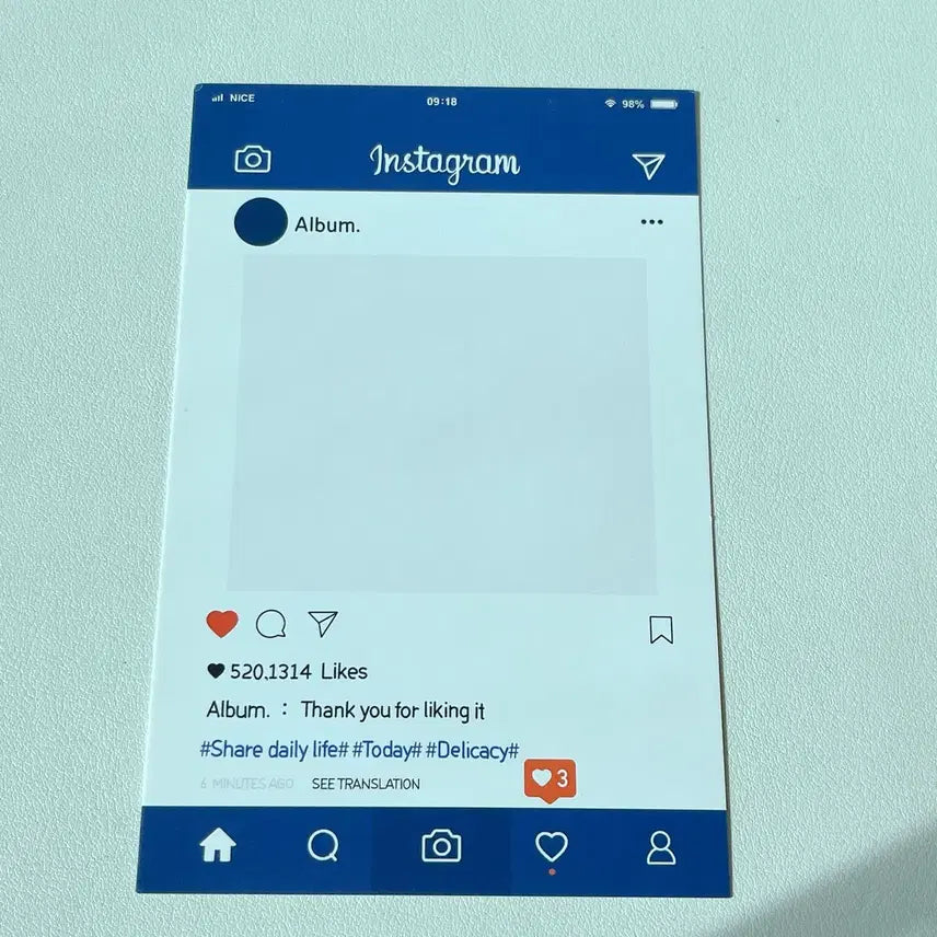 [BUNJANG] Instagram Backing Paper / 인스타 뒷대지