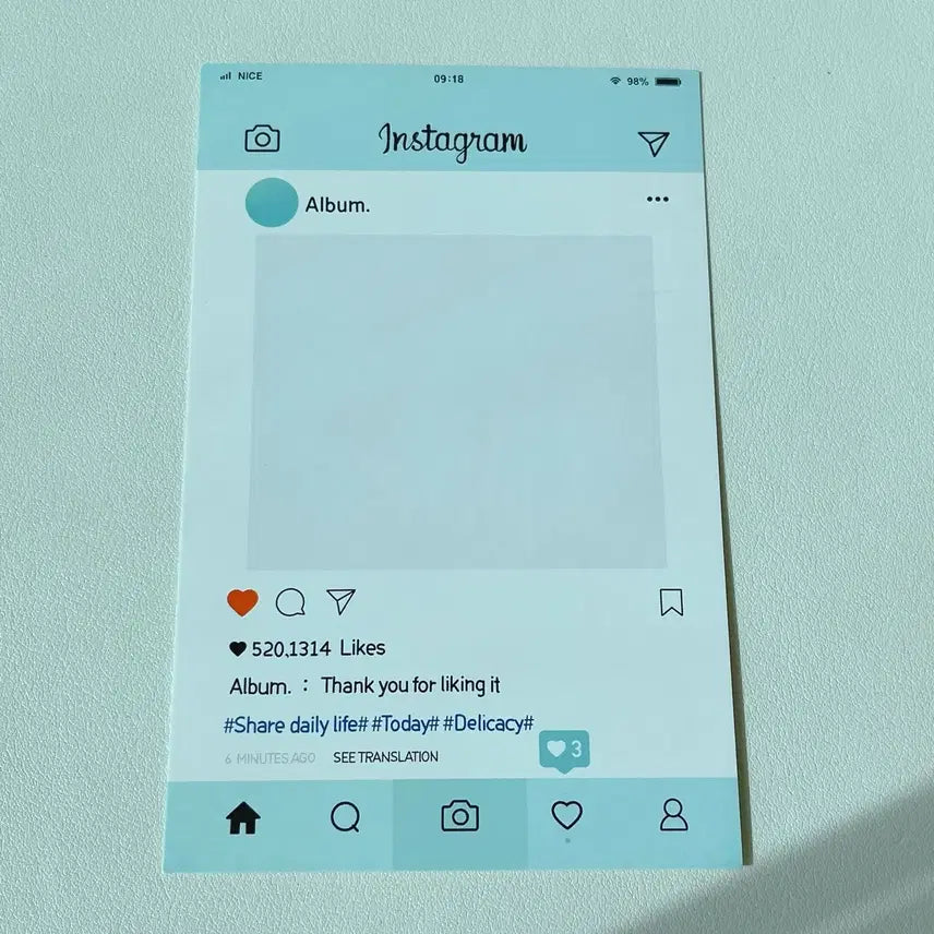 [BUNJANG] Instagram Backing Paper / 인스타 뒷대지