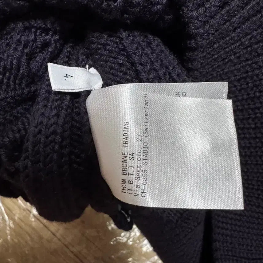 [BUNJANG] RWB Merino Knit / 톰브라운 사이드 RWB 케이블 스티치 메리노 울 스프라이트 풀오버 니트