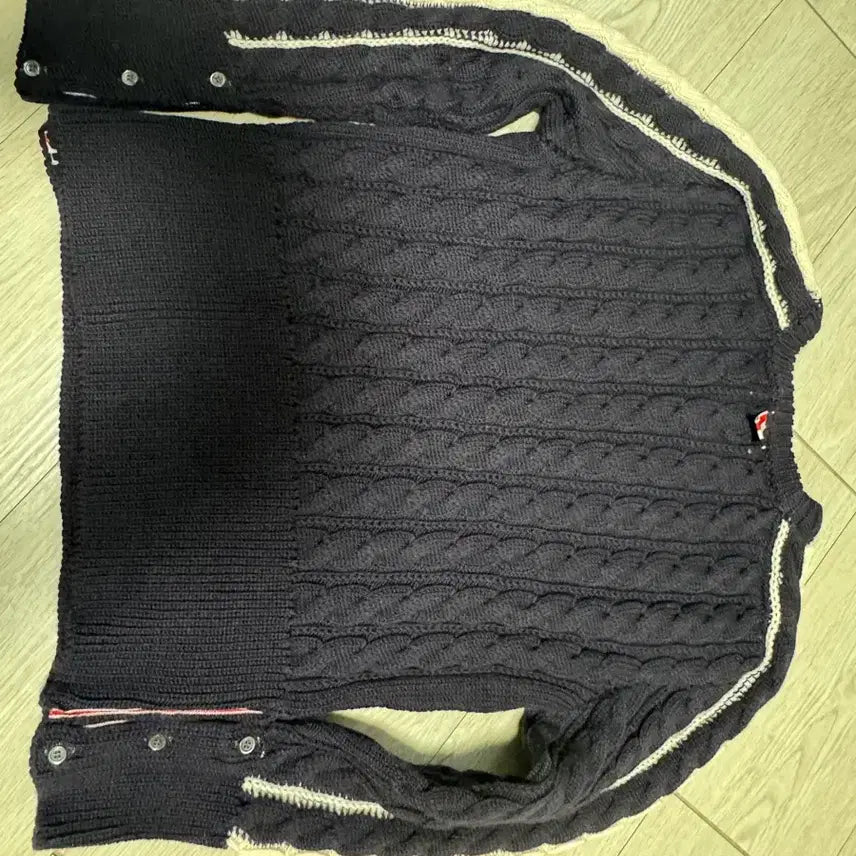 [BUNJANG] RWB Merino Knit / 톰브라운 사이드 RWB 케이블 스티치 메리노 울 스프라이트 풀오버 니트