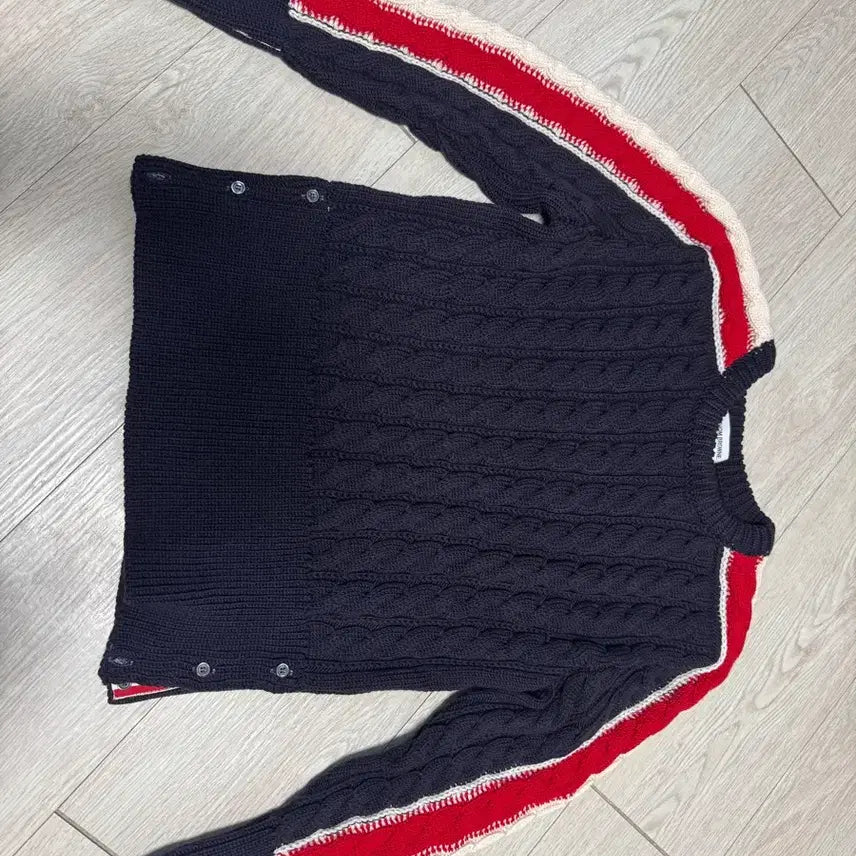 [BUNJANG] RWB Merino Knit / 톰브라운 사이드 RWB 케이블 스티치 메리노 울 스프라이트 풀오버 니트