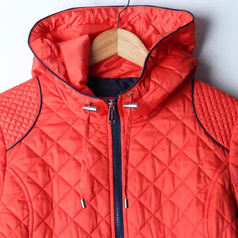 [BUNJANG] Nautica Quilted Orange Padded Jacket / W(M-L) 노티카 패딩 점퍼자켓 경량 퀄팅 오렌지 올드스쿨-174DF