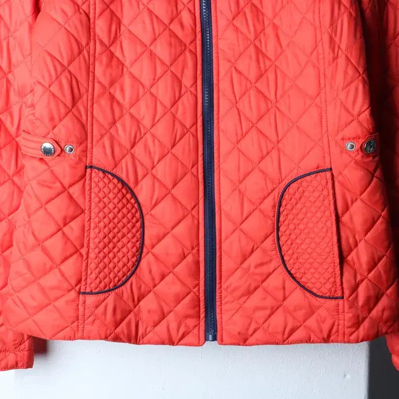 [BUNJANG] Nautica Quilted Orange Padded Jacket / W(M-L) 노티카 패딩 점퍼자켓 경량 퀄팅 오렌지 올드스쿨-174DF