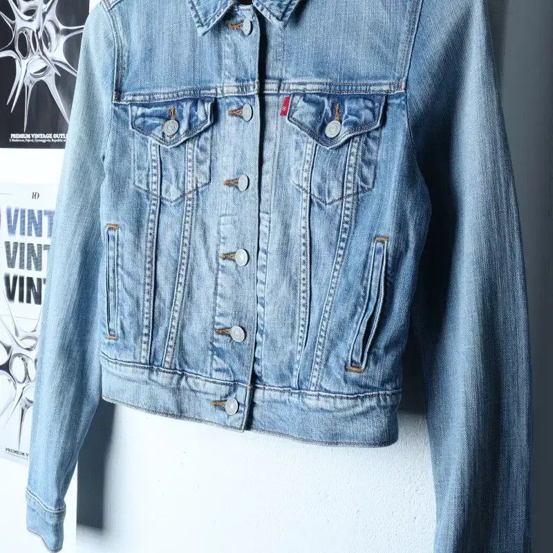 [BUNJANG] Levi's Denim Trucker Jacket / (XS) 리바이스 집업 바람막이 점퍼자켓 데님 청 트러커-174E9