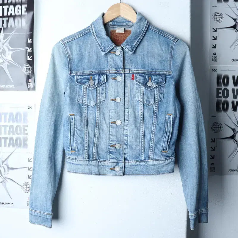 [BUNJANG] Levi's Denim Trucker Jacket / (XS) 리바이스 집업 바람막이 점퍼자켓 데님 청 트러커-174E9