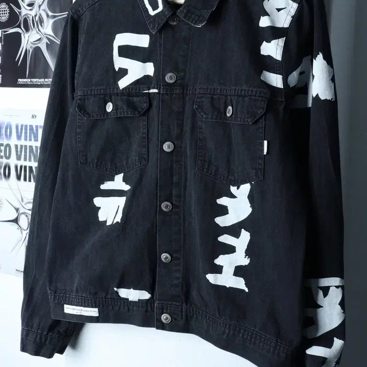 [BUNJANG] thisisneverthat Denim Windbreaker Jacket / (M-L) 디스이즈네버댓 집업 바람막이 점퍼자켓 데님 흑청-174EF