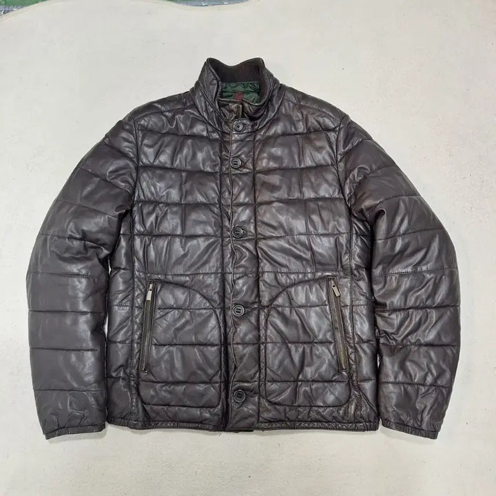 [BUNJANG] Italian Leather Padded Jacket / 이태리 양가죽패딩자켓100(상태좋음)