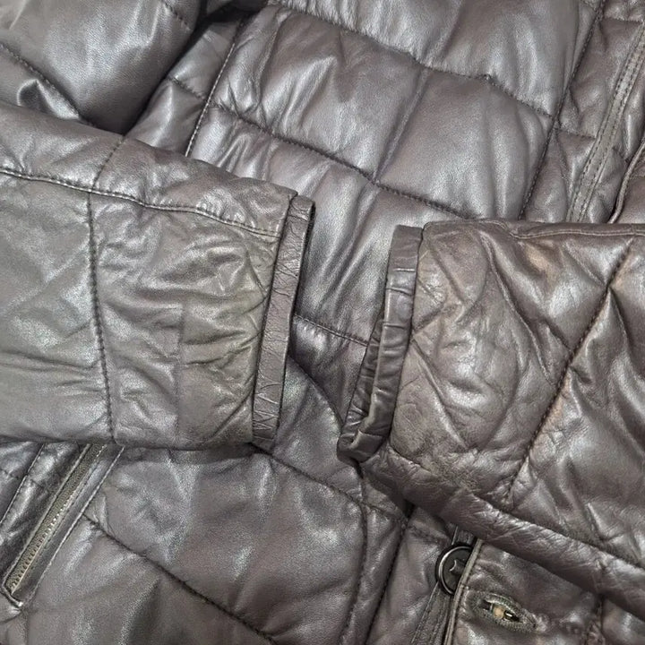 [BUNJANG] Italian Leather Padded Jacket / 이태리 양가죽패딩자켓100(상태좋음)