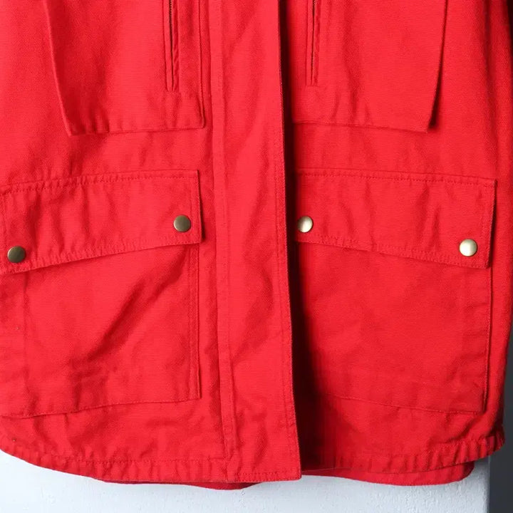 [BUNJANG] W(F) LeWit Windbreaker Jacket Red / W(F) 르윗 집업 바람막이 점퍼자켓 트러커 레드 아메카지-174F5