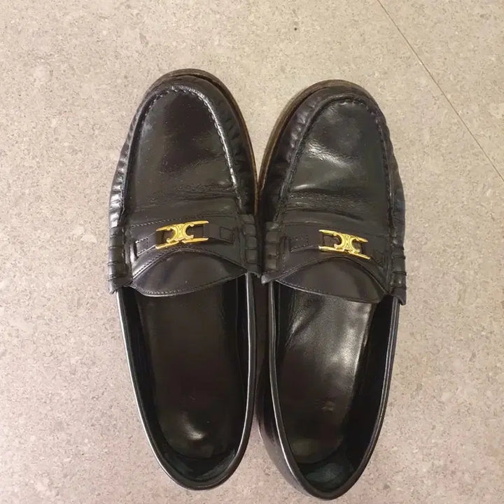 [BUNJANG] Celine Loafers Black Leather Shoes / 셀린느 로퍼 정품 35.5