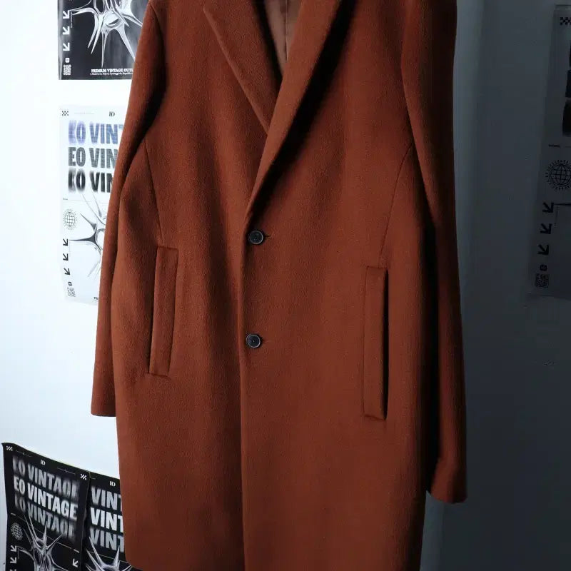 [BUNJANG] Generic Coat Jacket (2XL) Cashmere Single Brown / (2XL) 본 코트자켓 빅사이즈 캐시미어 싱글 브라운-17507