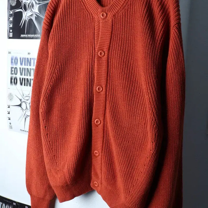 [BUNJANG] Il Corso Cashmere Knit Cardigan / (XL-2XL) 일꼬르소 니트 가디건 캐시미어 오렌지 놈코어-17508