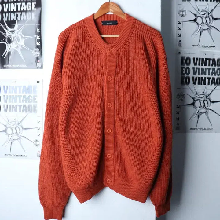 [BUNJANG] Il Corso Cashmere Knit Cardigan / (XL-2XL) 일꼬르소 니트 가디건 캐시미어 오렌지 놈코어-17508