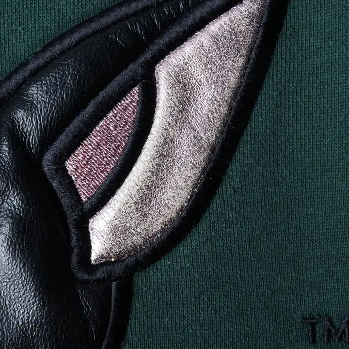 [BUNJANG] Pancoat Dog Logo Green Sweatshirt / (M-L) 팬콧 맨투맨 티셔츠 레더 강아지 빅로고 그린 키치-1751A