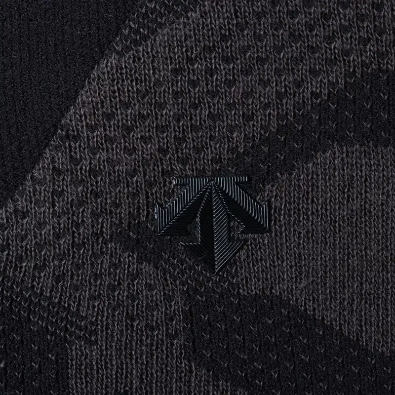 [BUNJANG] Descente Knit Pattern Black Crop Old School / W(S) 데상트 니트 패턴 블랙 크롭 올드스쿨-1751C