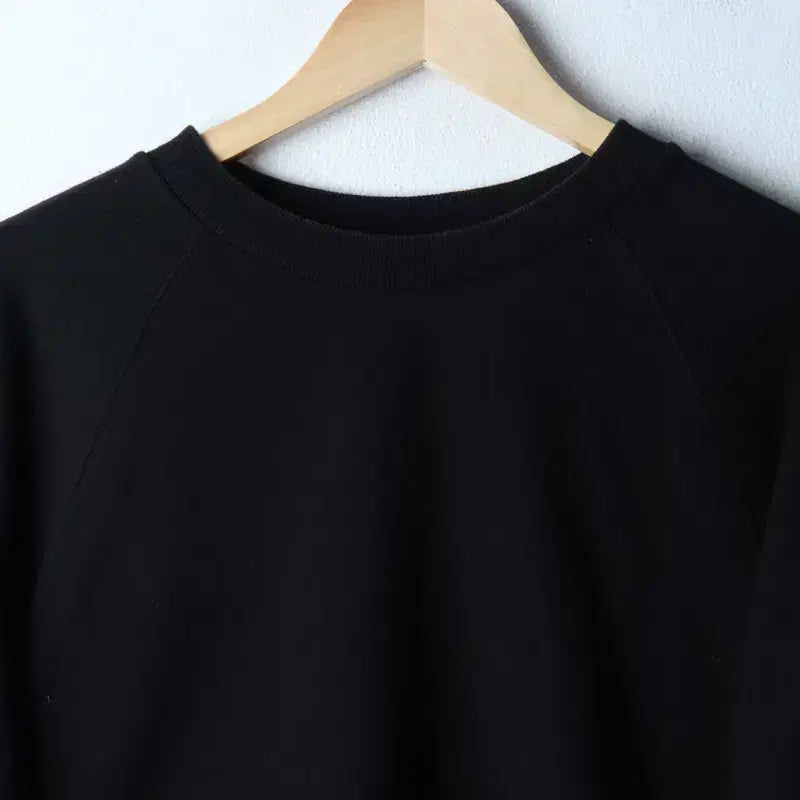 [BUNJANG] Lucky Marche Raglan Printing Sweatshirt Black Limited Edition / W(S) 럭키마르쉐 맨투맨 티셔츠 나그랑 프린팅 블랙 한정판-17532