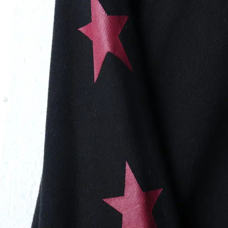 [BUNJANG] Lucky Marche Raglan Printing Sweatshirt Black Limited Edition / W(S) 럭키마르쉐 맨투맨 티셔츠 나그랑 프린팅 블랙 한정판-17532