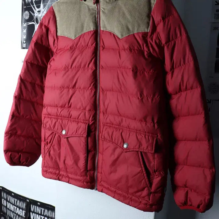 [BUNJANG] Levi's Corduroy Padded Jacket / (M) 리바이스 패딩 점퍼자켓 경량 코듀로이 레드 덕다운-17541