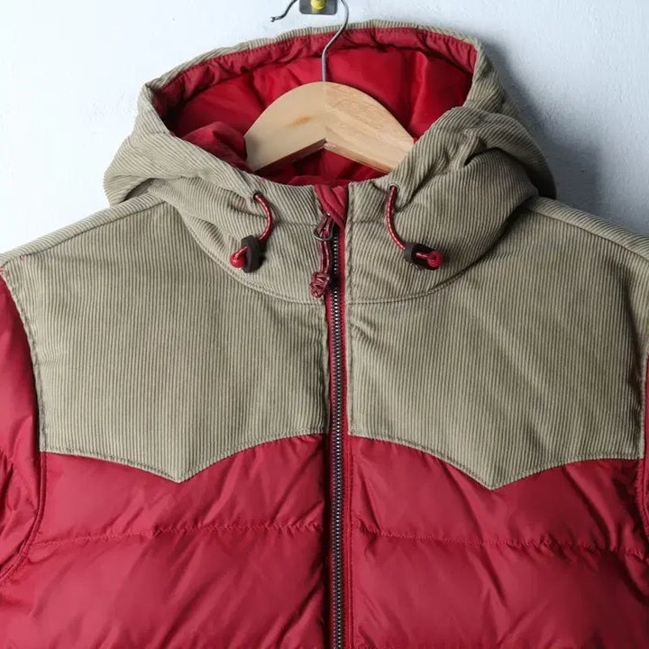 [BUNJANG] Levi's Corduroy Padded Jacket / (M) 리바이스 패딩 점퍼자켓 경량 코듀로이 레드 덕다운-17541