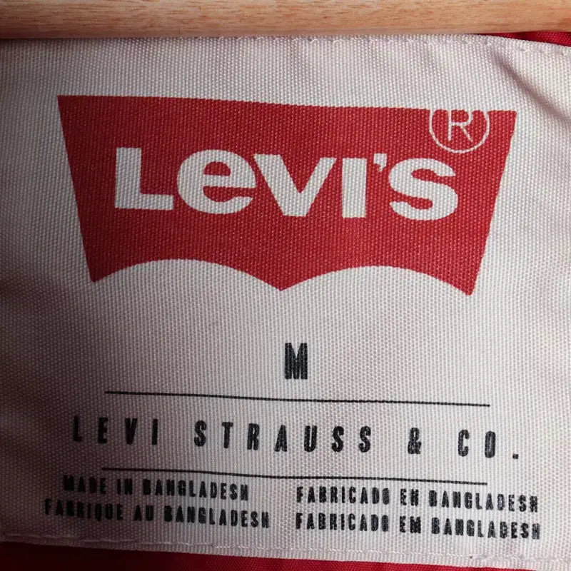 [BUNJANG] Levi's Corduroy Padded Jacket / (M) 리바이스 패딩 점퍼자켓 경량 코듀로이 레드 덕다운-17541