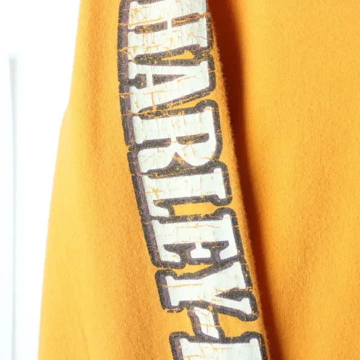 [BUNJANG] Harley-Davidson Long Sleeve T-shirt - Yellow / W(L-XL) 할리데이비슨 긴팔티셔츠 빅로고 레터링 노랑-17548