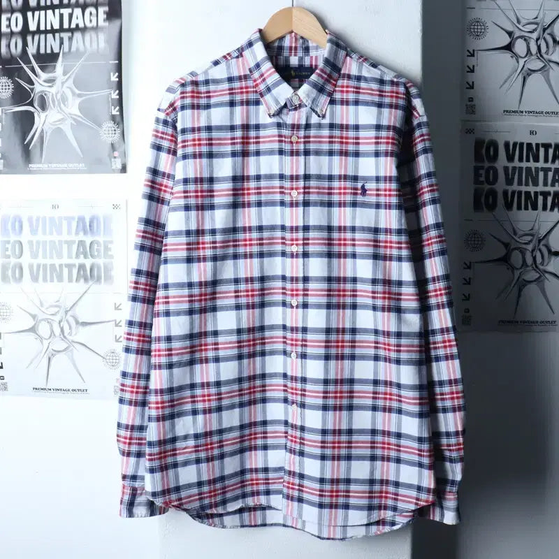 [BUNJANG] Polo Ralph Lauren Checkered Shirt / (2XL-3XL) 폴로 랄프로렌 셔츠 남방 빅사이즈 체크-1754A