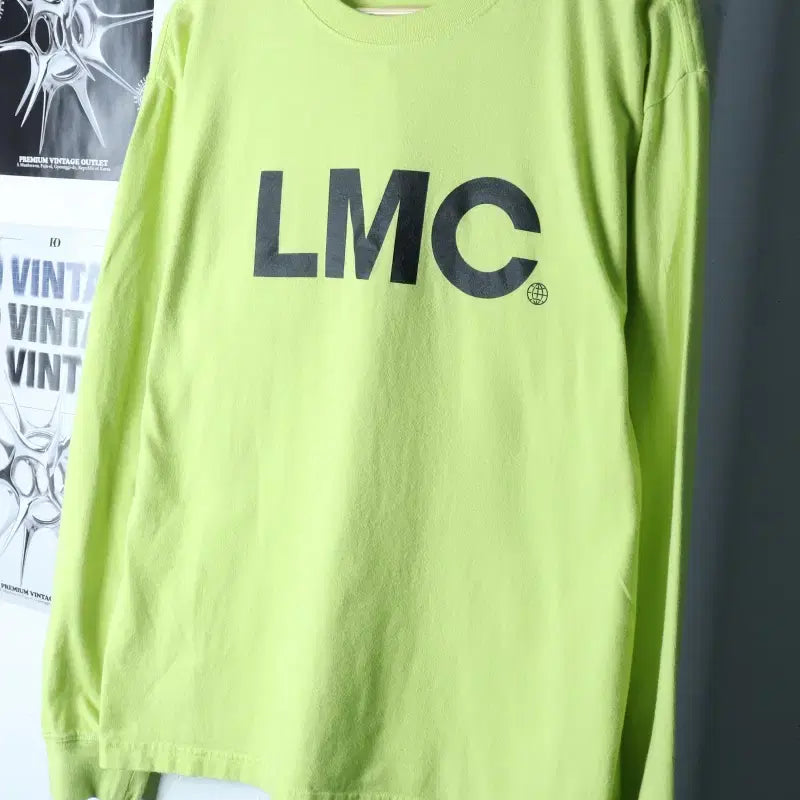 [BUNJANG] LMC Big Logo Long Sleeve T-shirt / (M) 엘엠씨 긴팔티셔츠 빅로고 형광 스트릿-17466