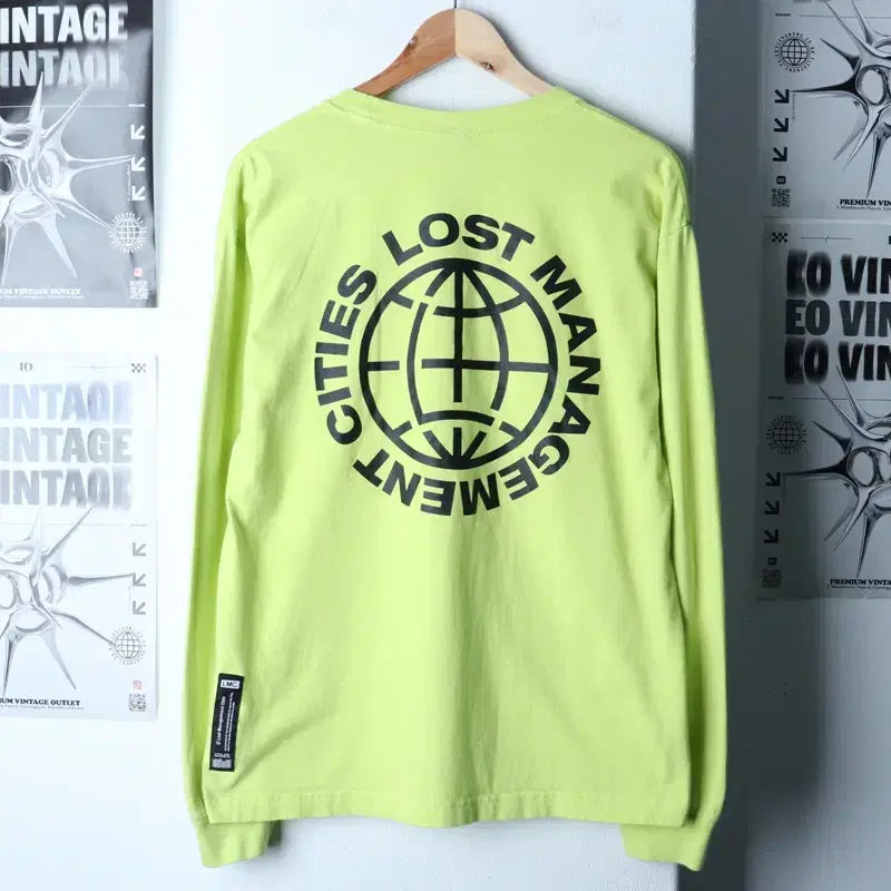 [BUNJANG] LMC Big Logo Long Sleeve T-shirt / (M) 엘엠씨 긴팔티셔츠 빅로고 형광 스트릿-17466