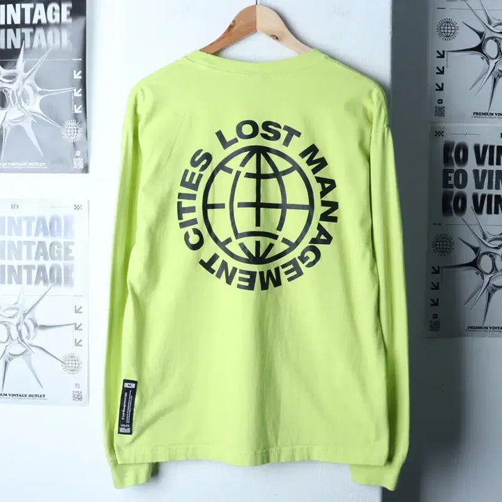 [BUNJANG] LMC Big Logo Long Sleeve T-shirt / (M) 엘엠씨 긴팔티셔츠 빅로고 형광 스트릿-17466