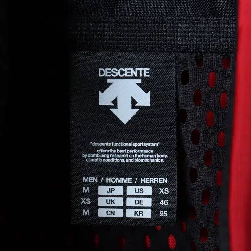 [BUNJANG] Descente Windbreaker Jacket / (M) 데상트 집업 바람막이 점퍼자켓 검빨 레드 올드스쿨-1746D