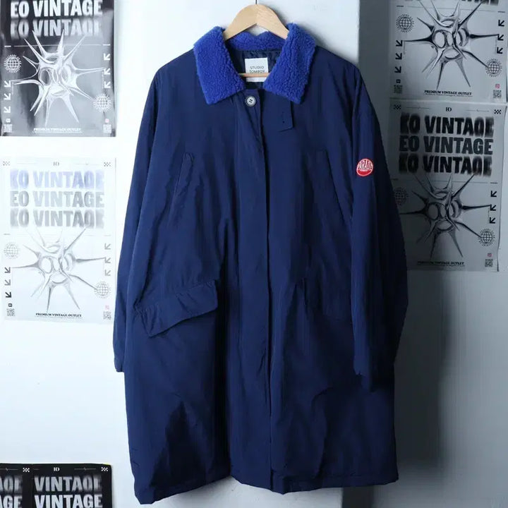 [BUNJANG] W(F) Studio Tomboy Windbreaker Jacket / W(F) 스튜디오 톰보이 집업 바람막이 점퍼자켓 개파카 블루-17477