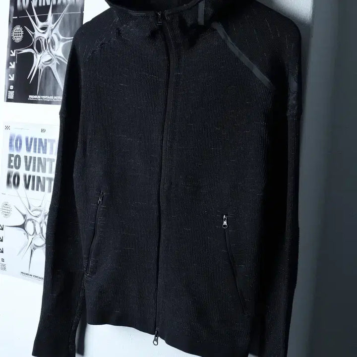 [BUNJANG] Adidas Slim Fit Functional Hoodie Jacket / (M) 아디다스 후드집업 기능성 슬림핏 패턴 블랙-17478