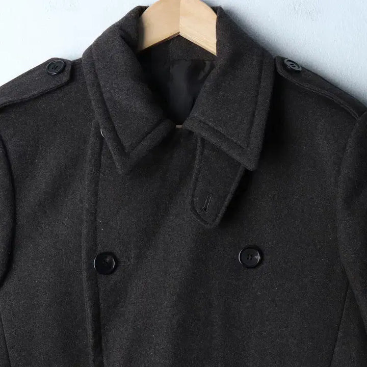 [BUNJANG] T.I For Men Double Shoulder Wool Coat / (XL) 티아이포맨 코트자켓 더블 견장 브라운 울-1747C