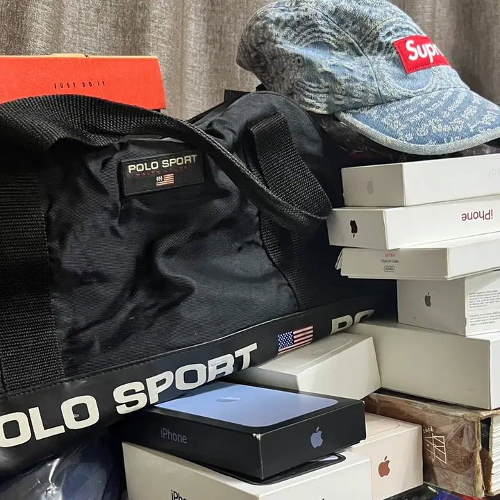 [BUNJANG] Polo Sport Double Shoulder Bag / 90년대 폴로스포츠 더블백