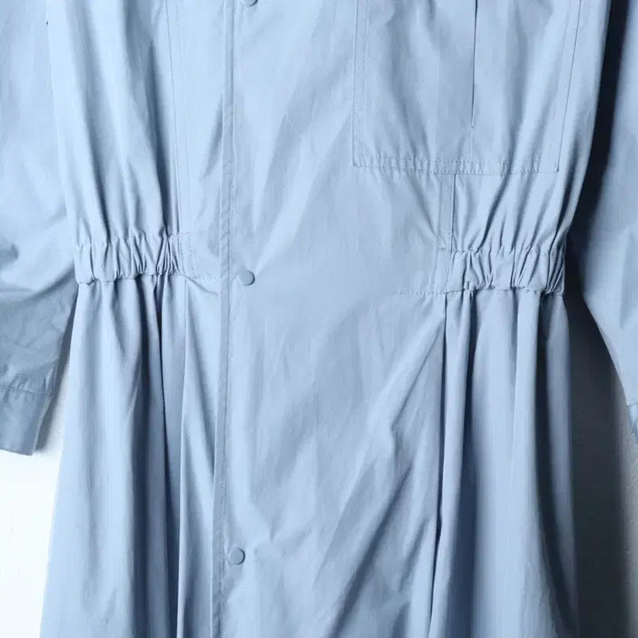 [BUNJANG] Sonysei Coat Jacket - Light Blue Woven Long Coat / W(S) 소니세이 코트자켓 연블루 우븐 롱-1748D