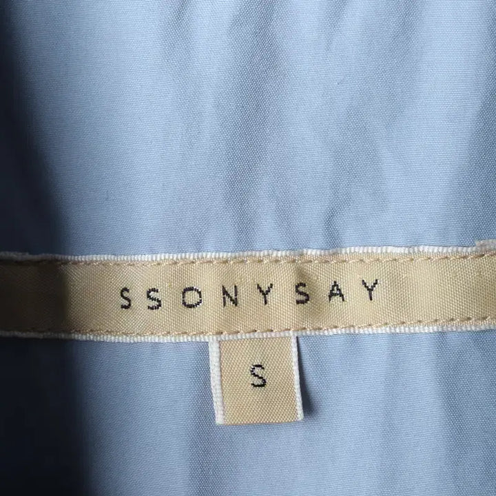 [BUNJANG] Sonysei Coat Jacket - Light Blue Woven Long Coat / W(S) 소니세이 코트자켓 연블루 우븐 롱-1748D