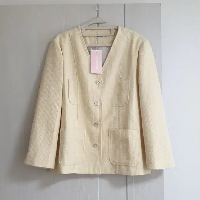 [BUNJANG] Unbranded Tweed Jacket / 새상품)77.88 노카라 트위드자켓