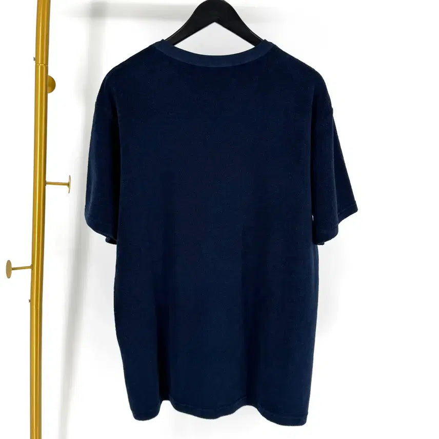 [BUNJANG] Dior Terry Cotton T-shirt Navy (L) / [100%정품] 25FW 디올 테리 코튼 반팔 티셔츠 네이비 L사이즈