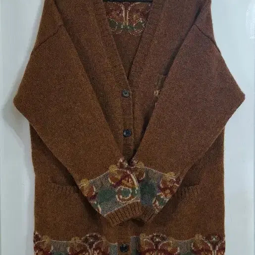 [BUNJANG] DKNY Embroidered Angora Wool Cardigan / DKNY 자수 앙고라 울가디건