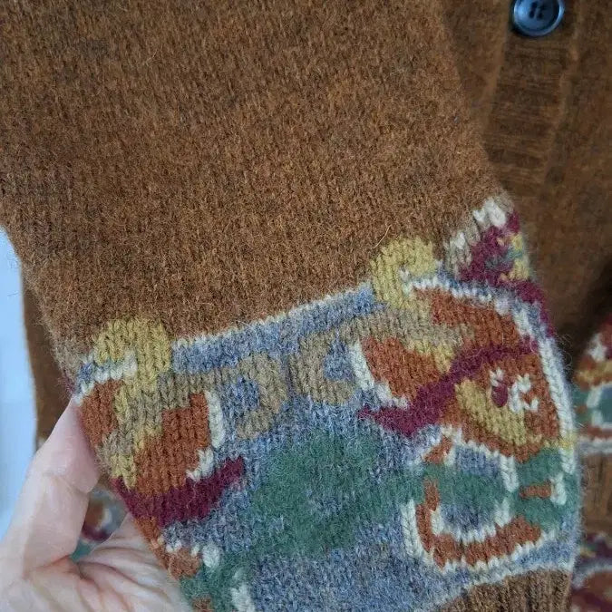 [BUNJANG] DKNY Embroidered Angora Wool Cardigan / DKNY 자수 앙고라 울가디건