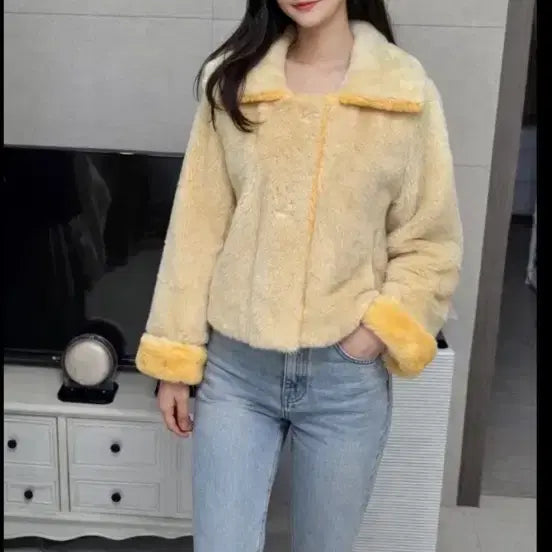 [BUNJANG] Nafa Mink Short Fur Jacket / 나파밍크 퍼 숏 자켓