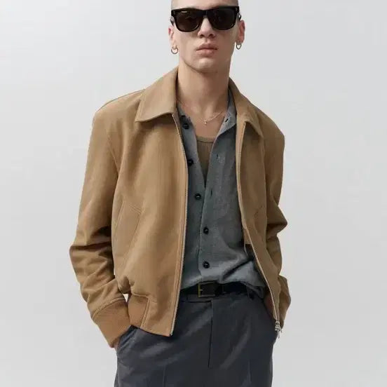 [BUNJANG] Noir Goat Suede Blouson Jacket / 노이어 고트 스웨이드 블루종