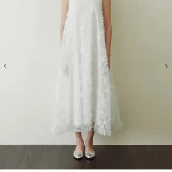 [BUNJANG] GANISONG White Halter Neck Long Dress / GANISONG 화이트 홀터넥 롱 드레스