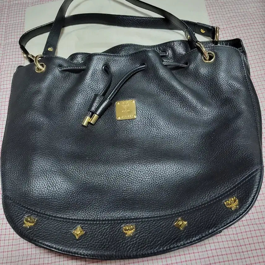 [BUNJANG] MCM Black Leather Shoulder Bag / MCM 블랙 레더 숄더백  성주택