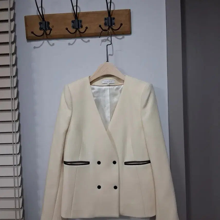 [BUNJANG] Sandro Double Button Jacket / 산드로 Sandro(정품)노카라 더블 버튼 자켓44-55