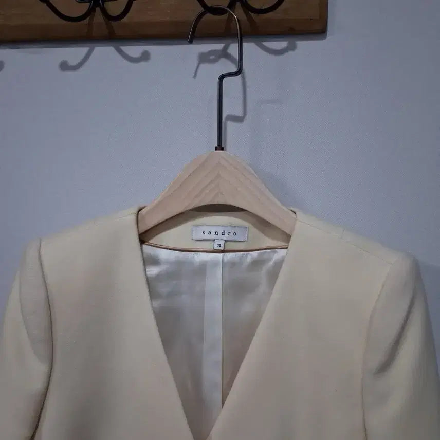 [BUNJANG] Sandro Double Button Jacket / 산드로 Sandro(정품)노카라 더블 버튼 자켓44-55