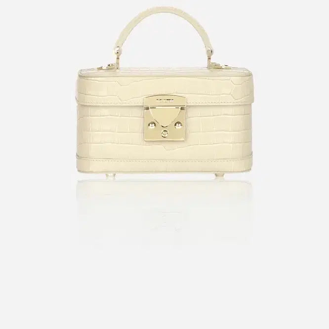 [BUNJANG] The Row Half Moon Vanilla Crocodile Pattern Bag / 더로랑 하프문 바닐라
