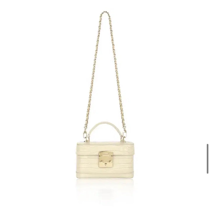 [BUNJANG] The Row Half Moon Vanilla Crocodile Pattern Bag / 더로랑 하프문 바닐라